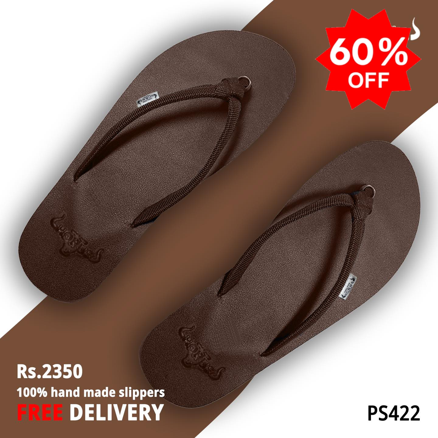 Cofee Brown Mens Knot slipper