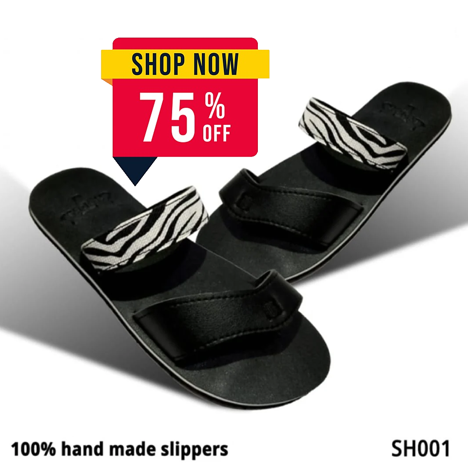 Zebra Mens slipper