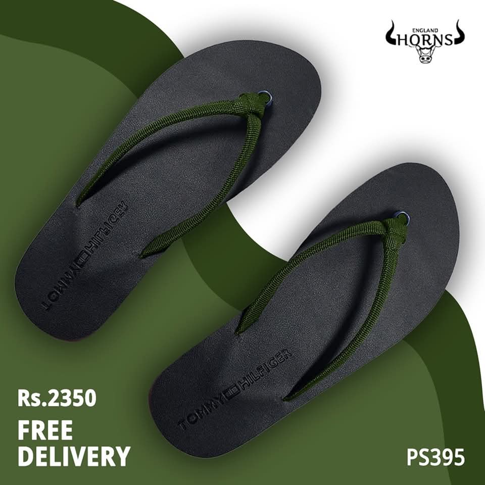 Mens Slippers Green Knot