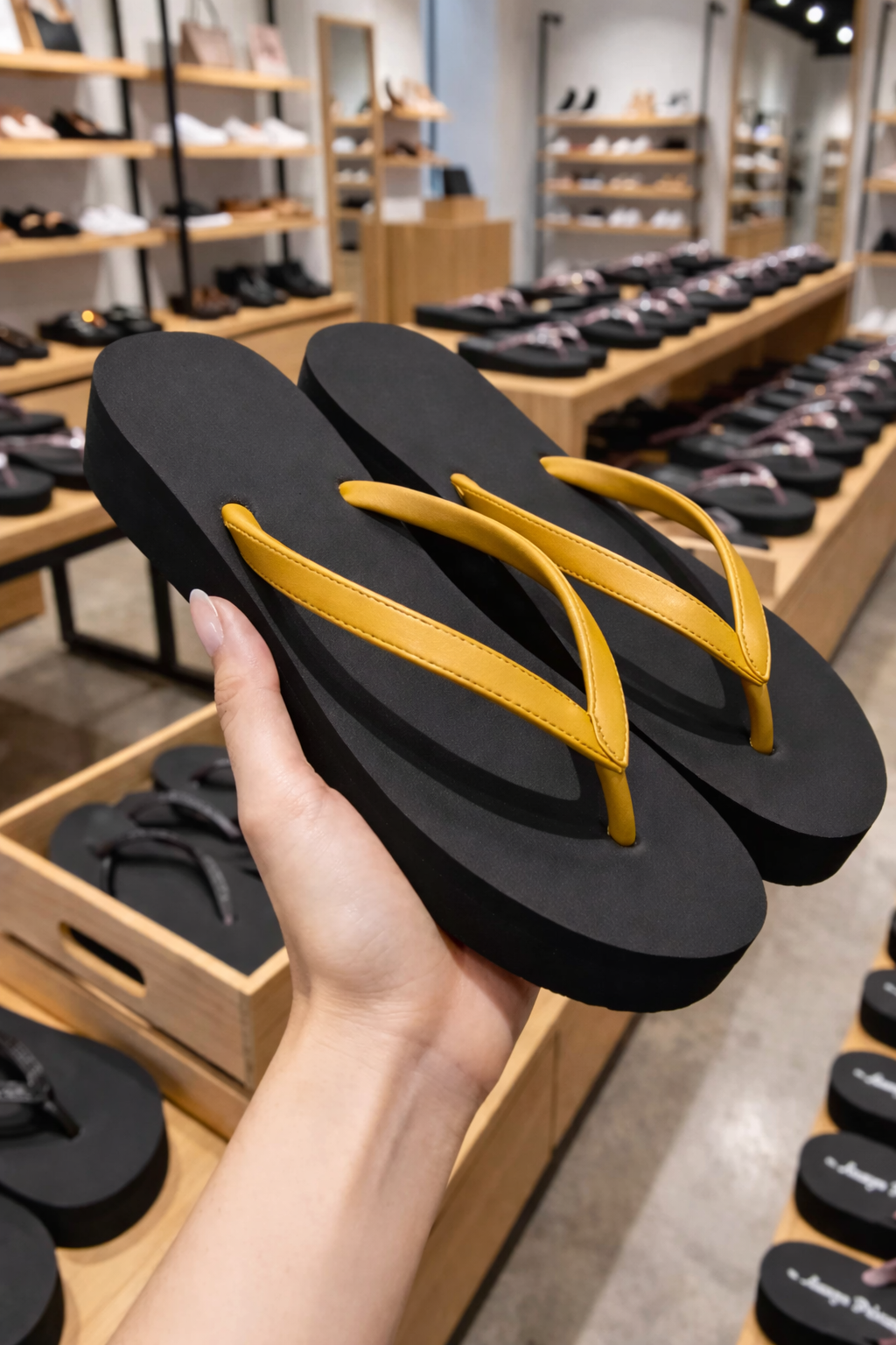 Ladies Two Step mustard yellow