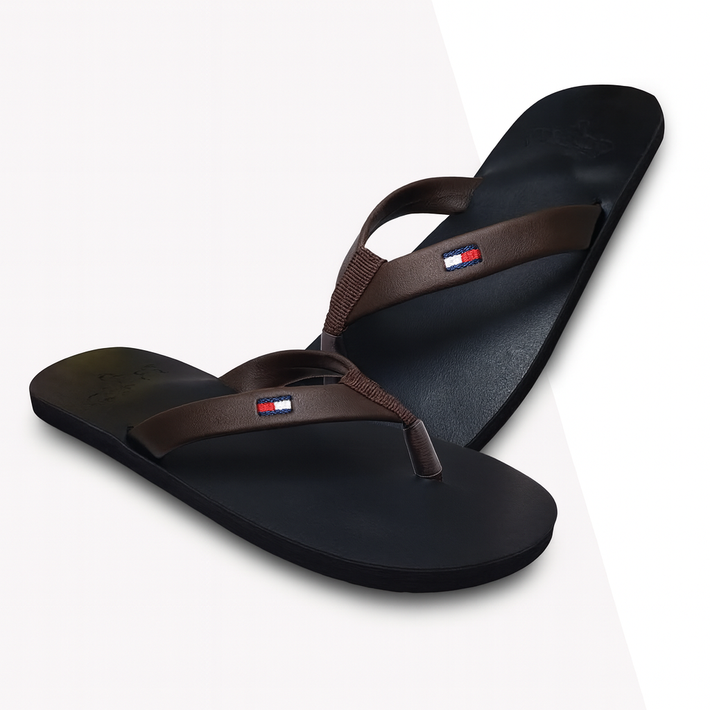 Classic Brown strap slippers