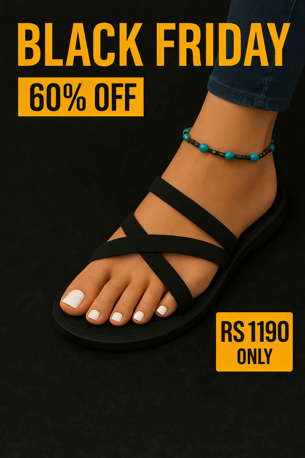 Ladies Slipper Black