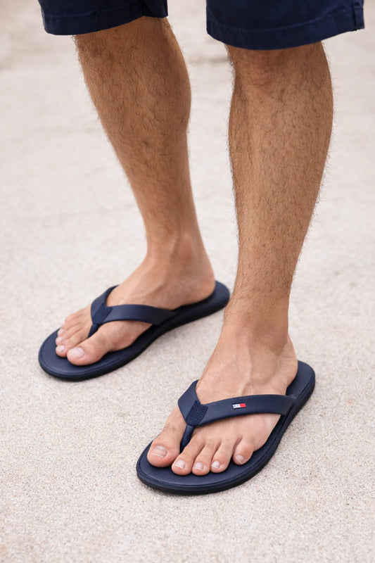 Mens tommy Slippers Blue