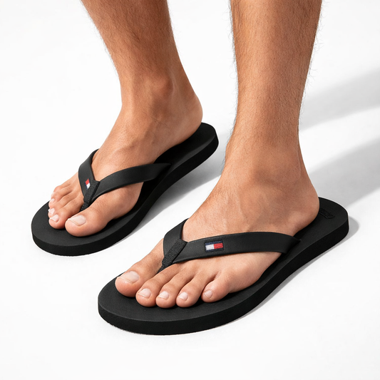 Classic Black strap slippers
