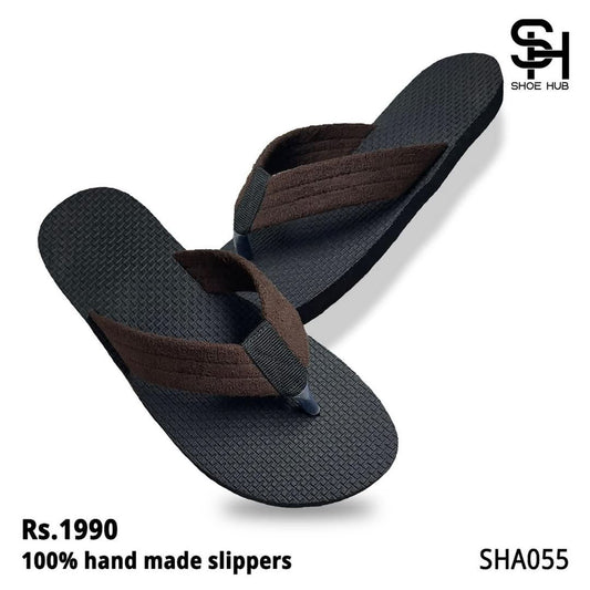 brown strap slipper