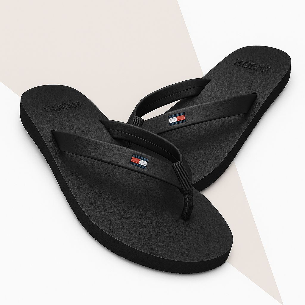 Classic Black strap slippers