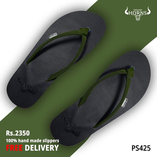 Mens Slippers Green Knot